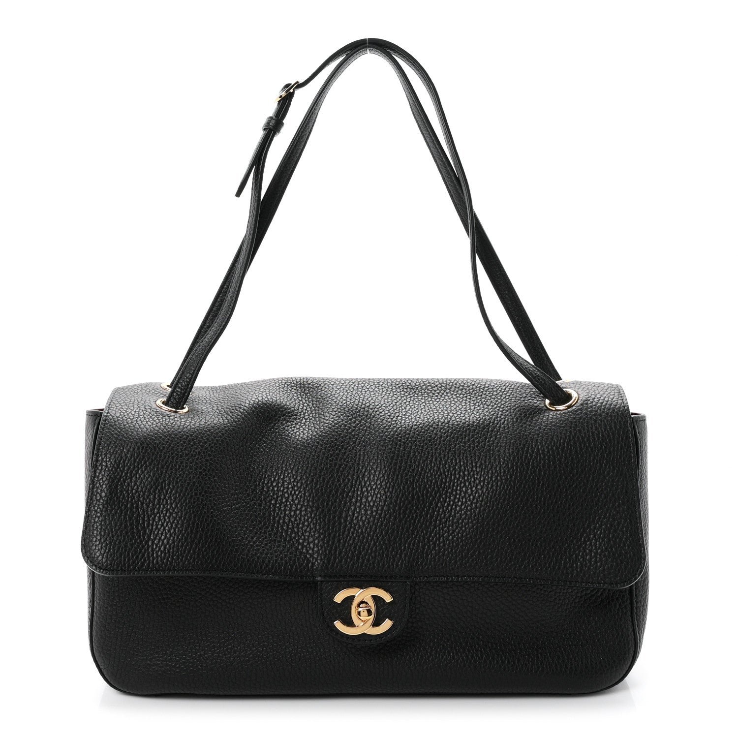 Chanel Grained Calfskin Small Souplissimo Maxi Flap Black