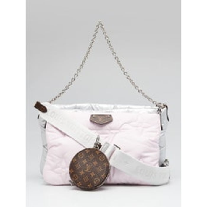 Louis Vuitton Louis Vuitton Silver/Pink Econyl Monogram Pillow Maxi Multi-Pochette Accessories Bag
