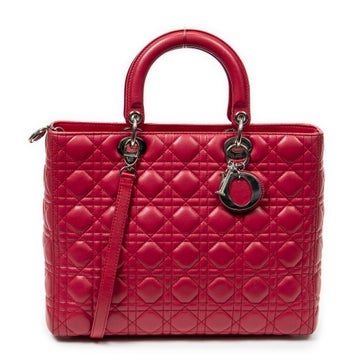 Dior Leather Large Lady Dior Zip