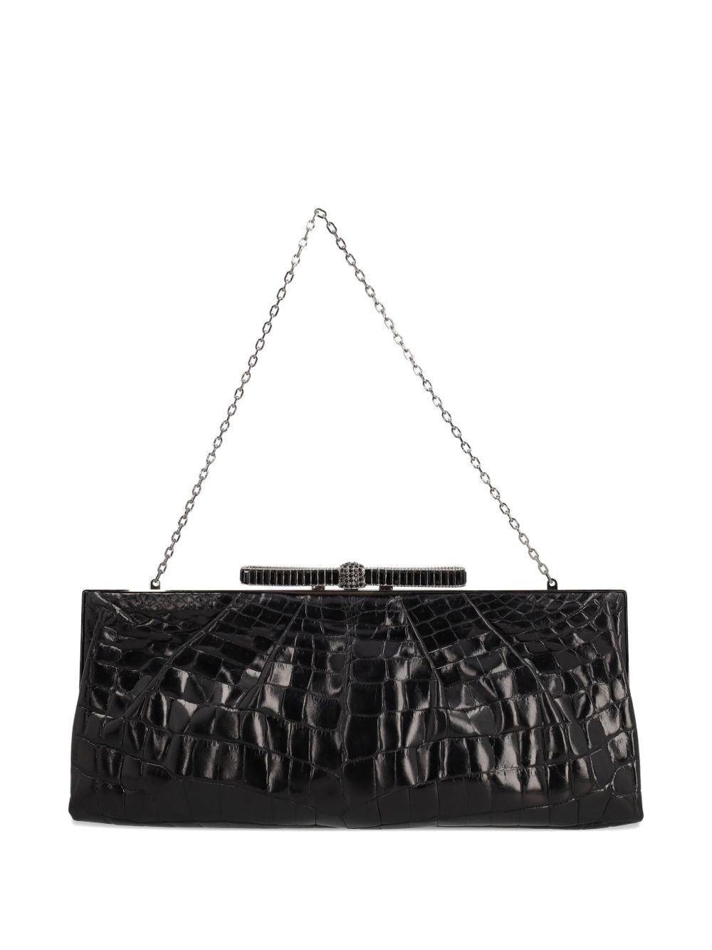 Valentino Garavani 2023 crocodile-embossed clutch bag