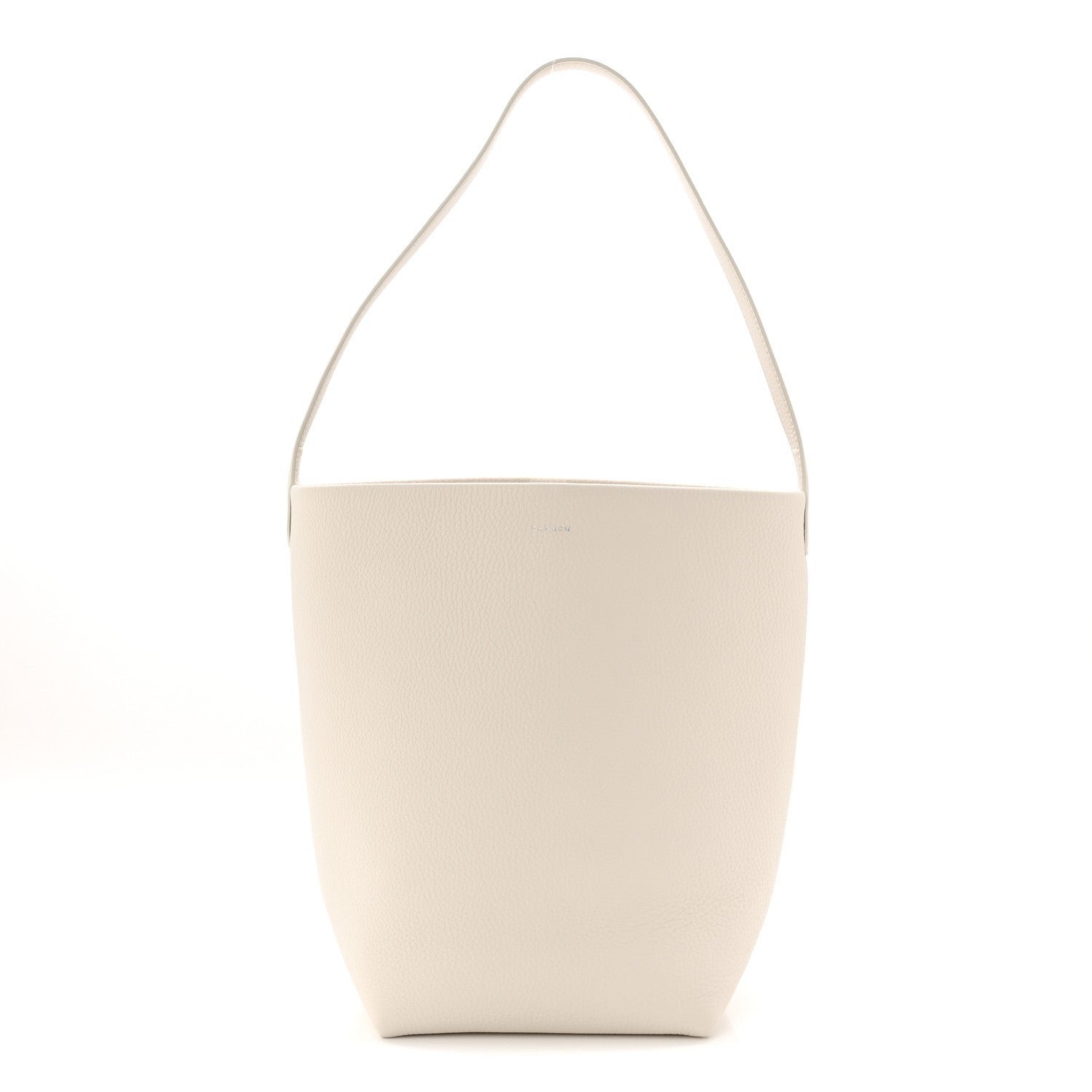 The Row The Row Grained Calfskin Medium N/S Park Tote Ivory