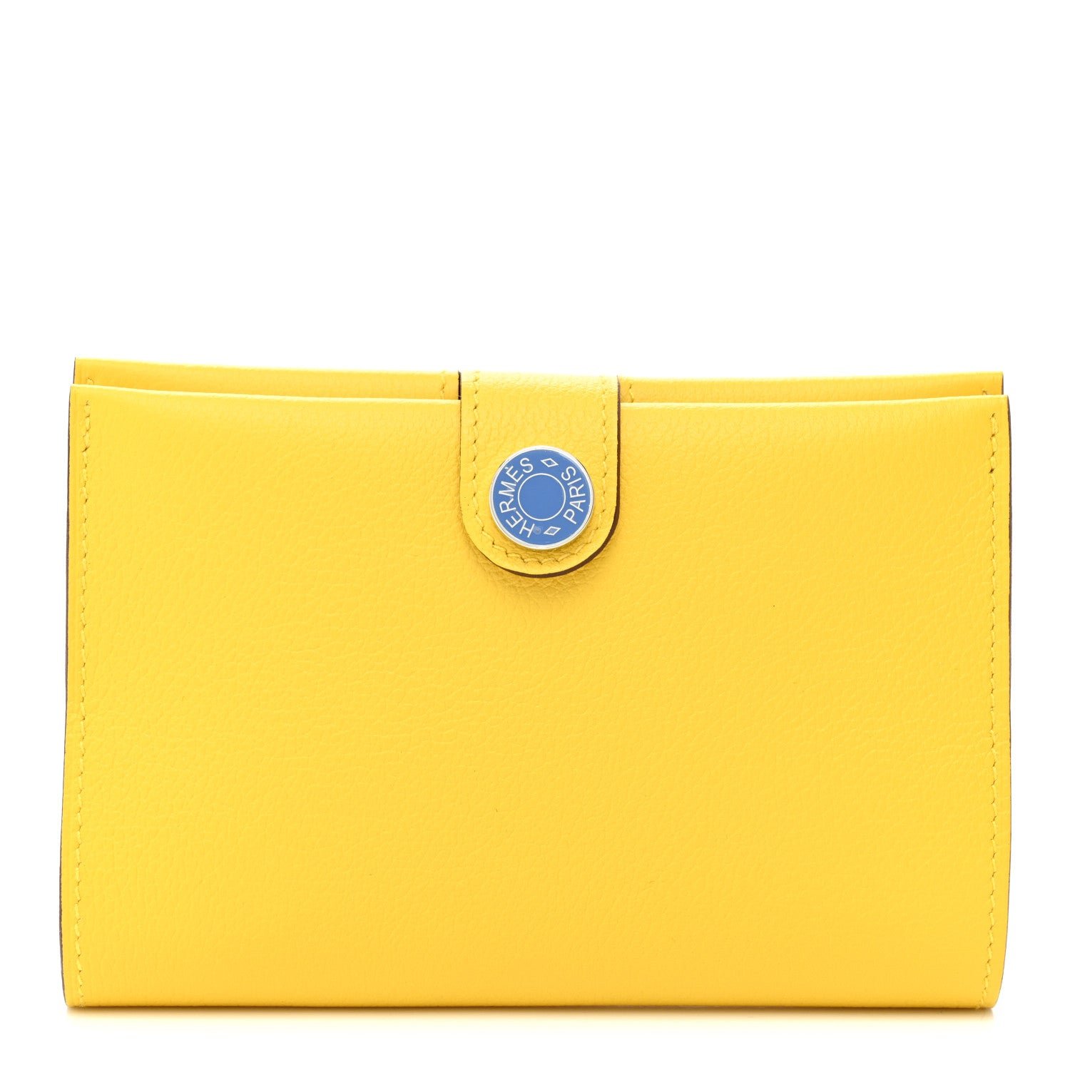 Hermes Evercolor RMS Passport Holder Jaune De Naples