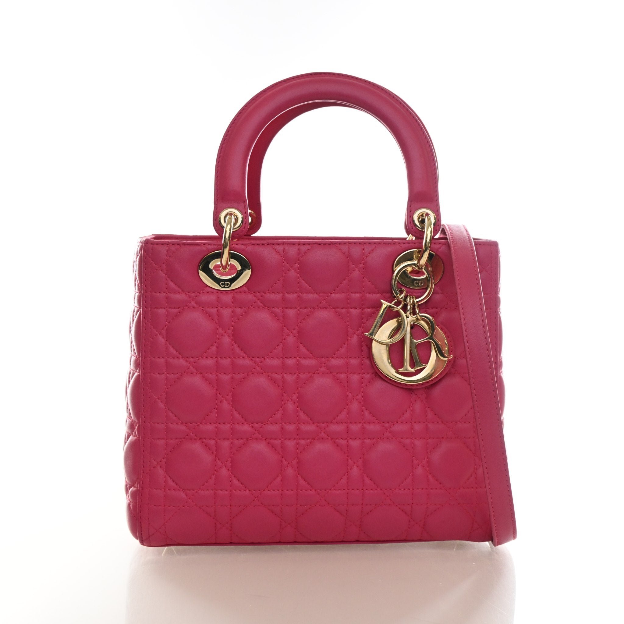 Christian Dior Medium Lambskin Lady Dior