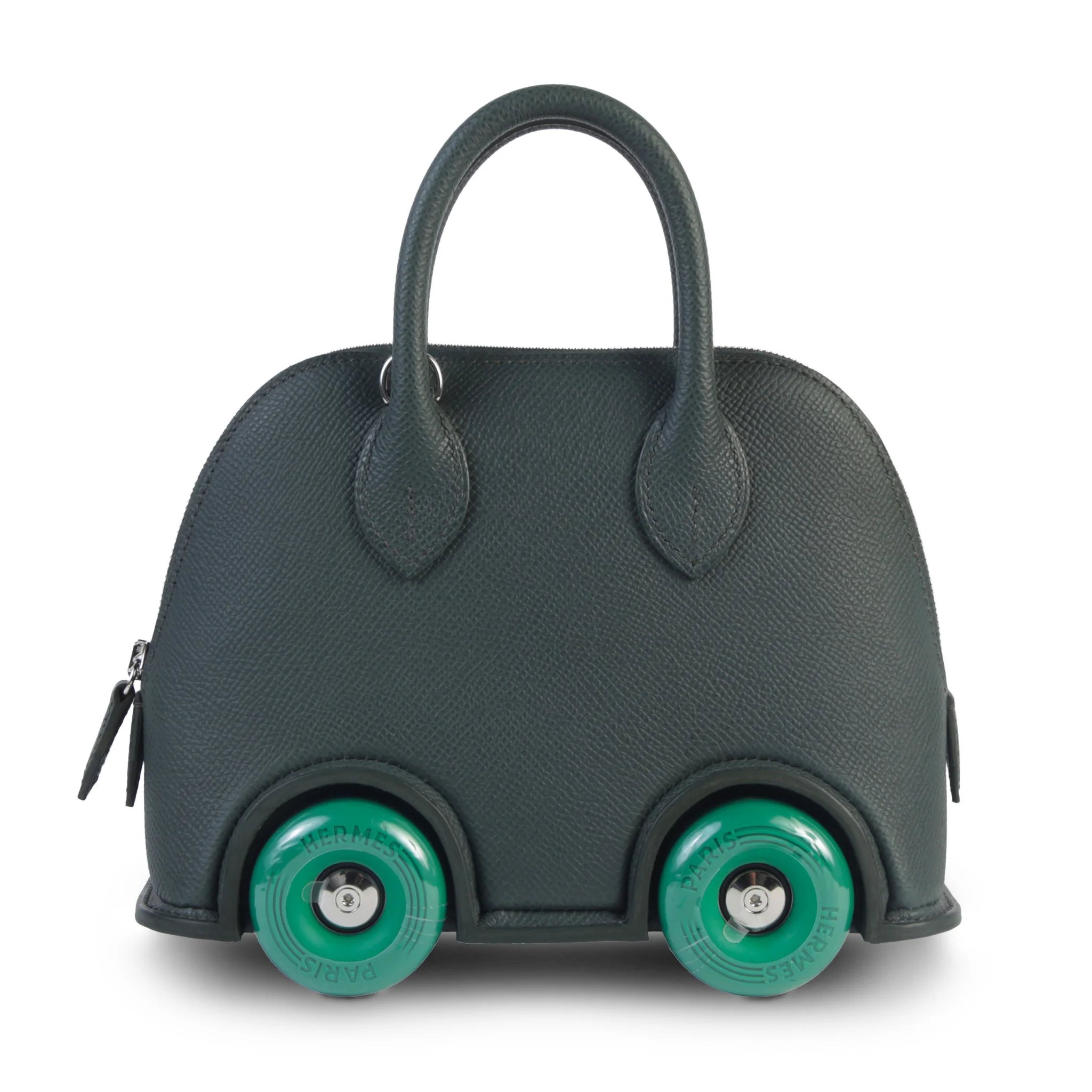 Brand New ( Rank N ) HERMÈS Bolide On Wheels Vert Mangrove (Q0) Vert Vertigo (U4) Epsom Palladium hardware K (2025)