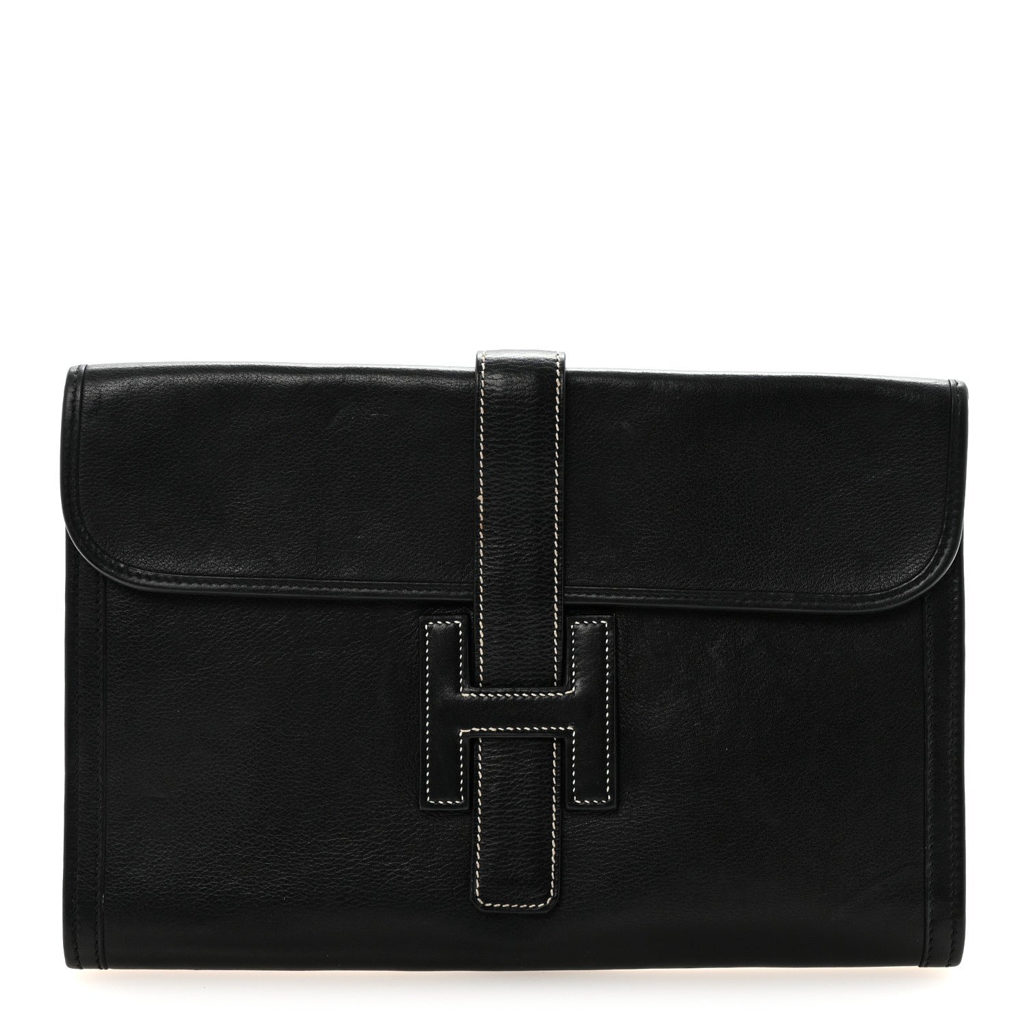 Hermes Evergrain Jige PM Clutch Black
