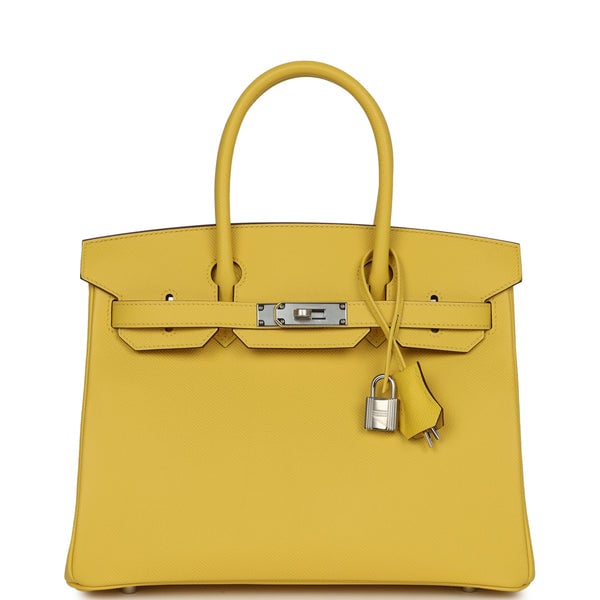 Hermes Birkin 30 Jaune de Naples Epsom Palladium Hardware