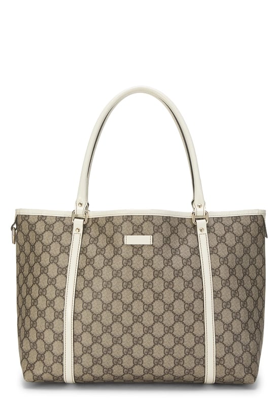 White GG Supreme Canvas Joy Tote