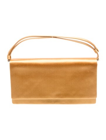 Enameled Metal Triangle Top Handle Bag w/ Tags