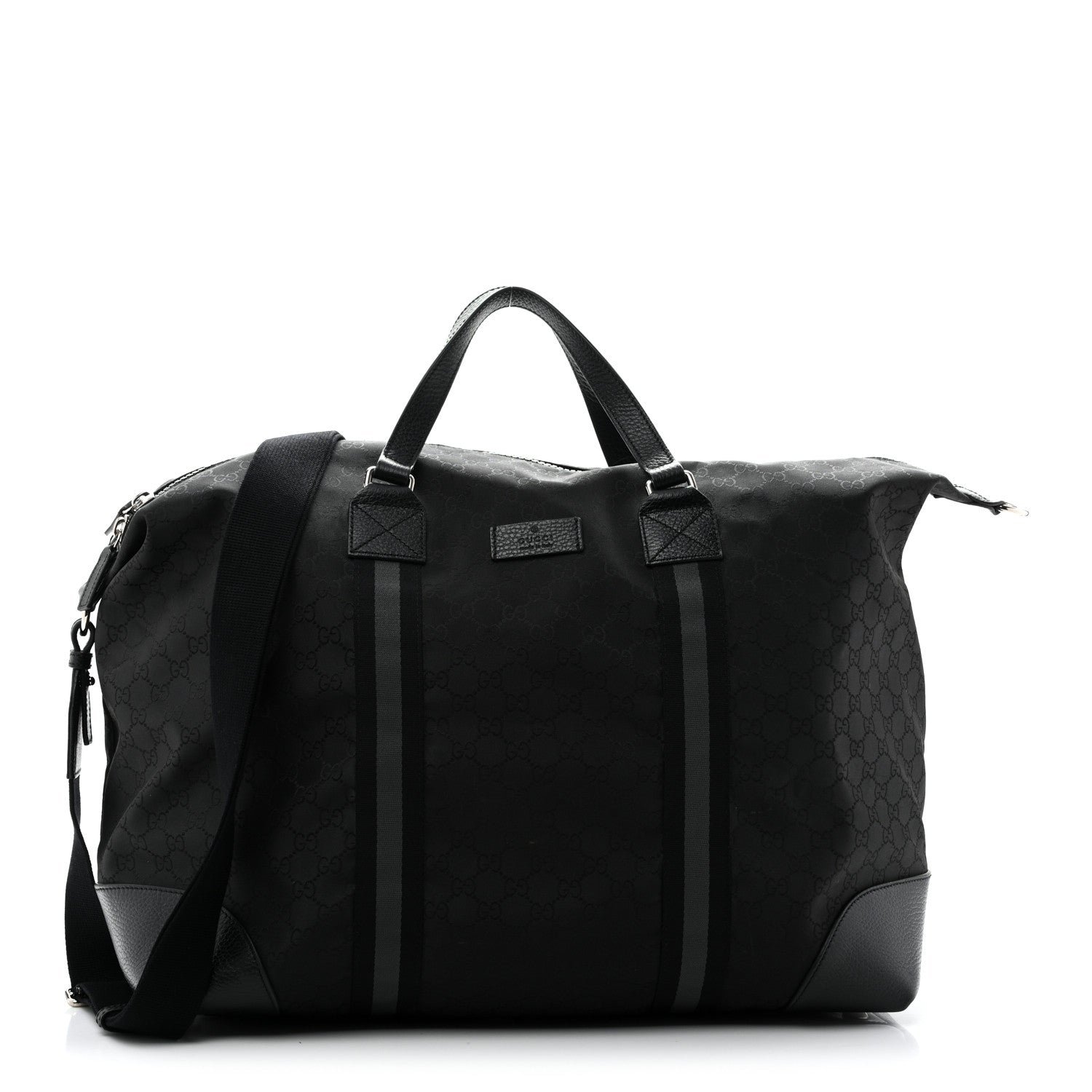 Gucci Nylon Monogram XL Duffle Bag Black