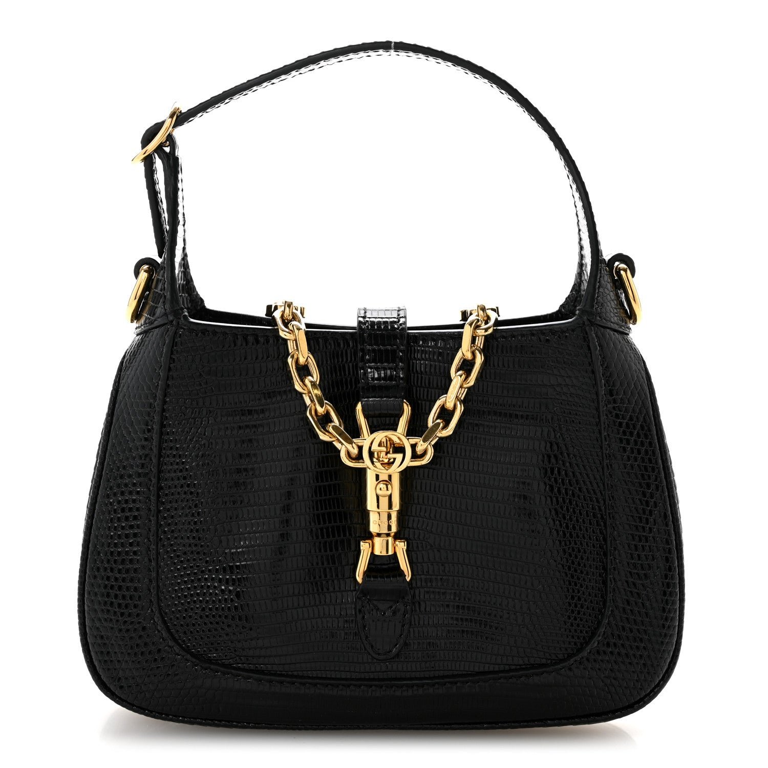 Gucci Lizard Mini Jackie 1961 Black
