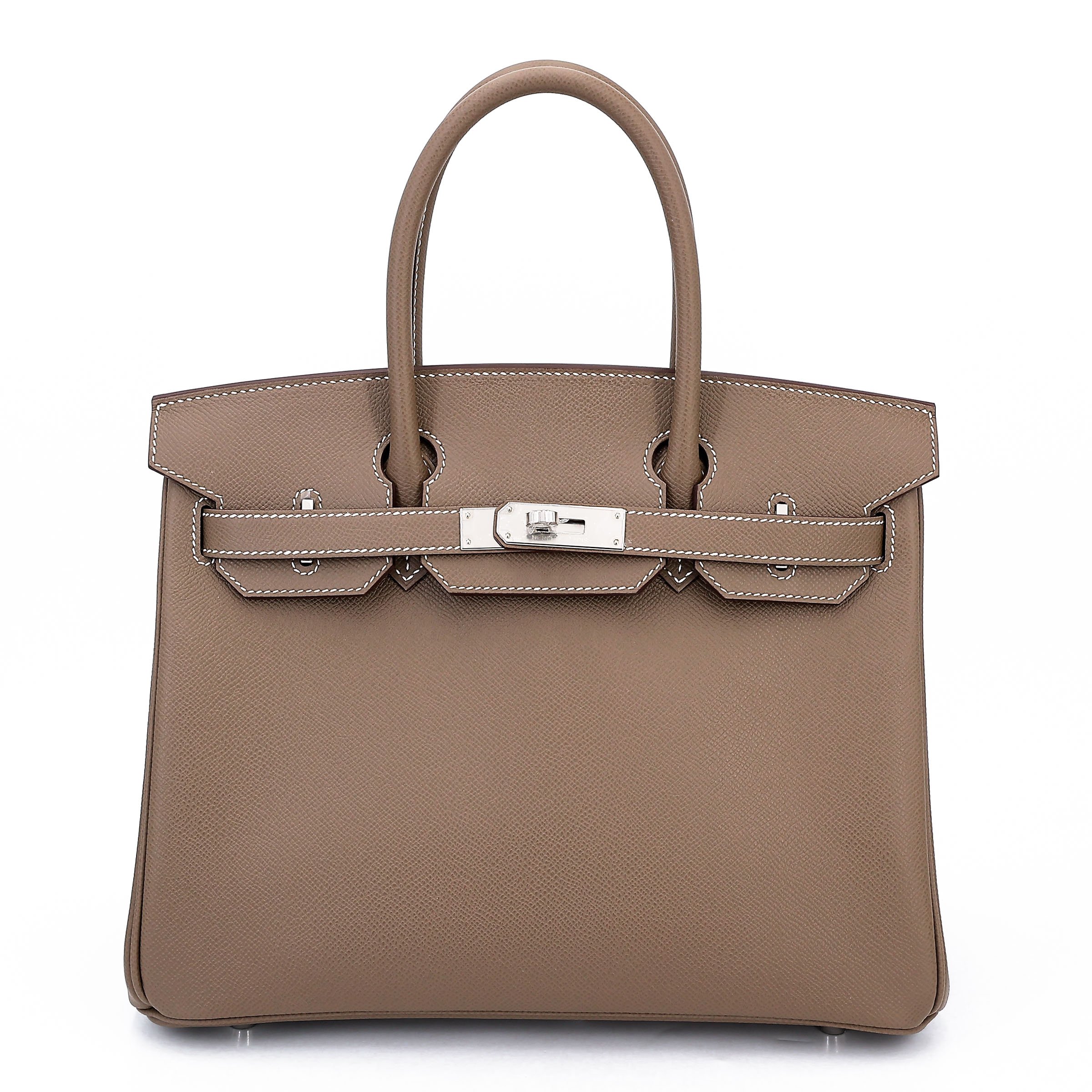 Hermes Brand New ( Rank N ) HERMÈS Birkin 30 Etoupe (18) Epsom Palladium hardware K (2025)