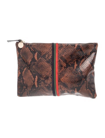 Embossed Leather Clutch w/ Tags