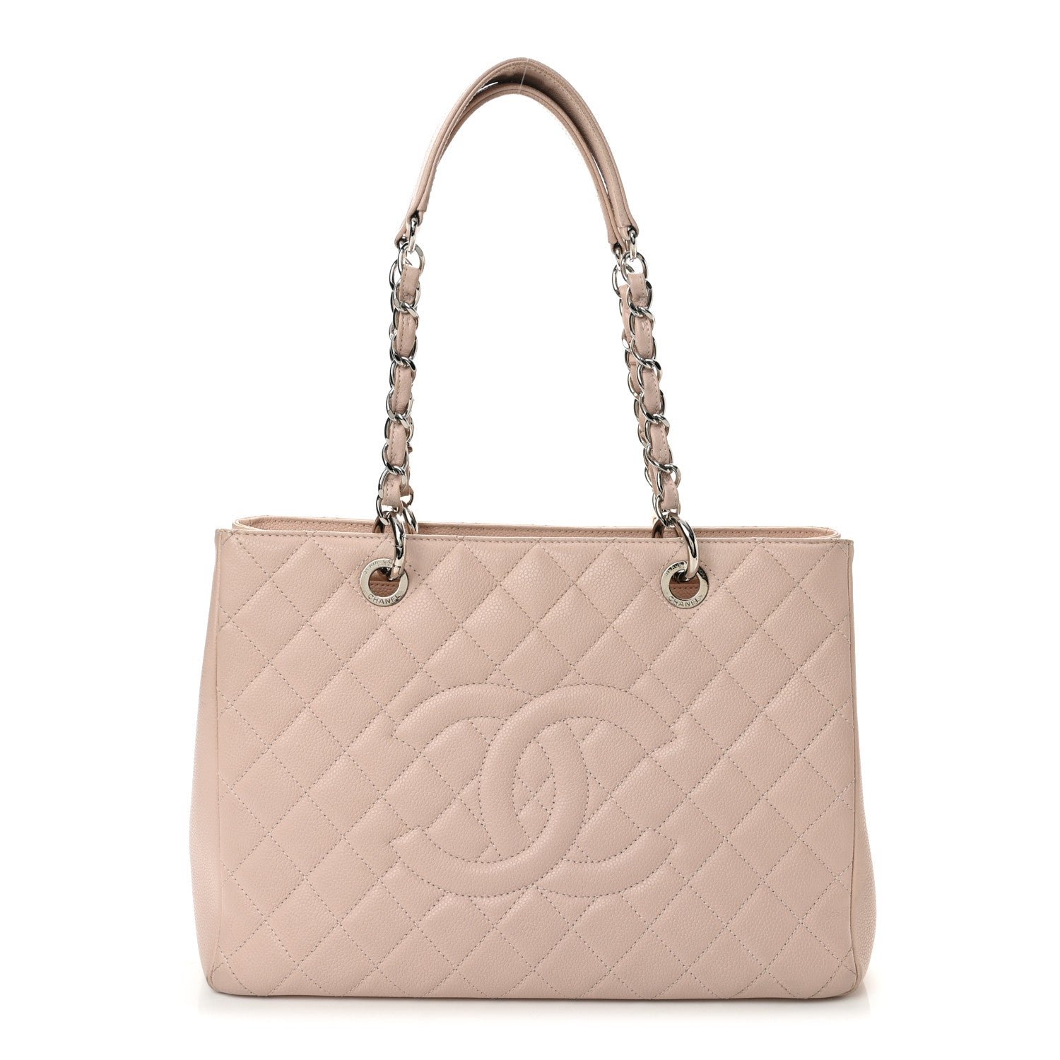 Chanel Caviar Quilted Grand Shopping Tote GST Light Pink