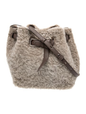 Brunello Cucinelli Lamb Fur Bucket Bag w/ Tags