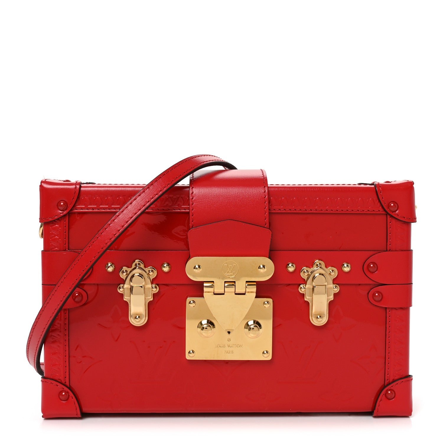 Louis Vuitton Vernis Petite Malle Red