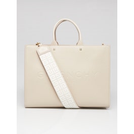 Givenchy Givenchy Natural Beige Calfskin Leather Medium G-Tote Bag