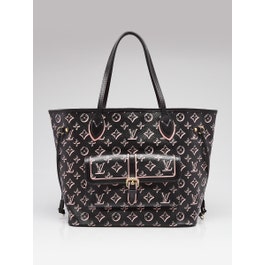 Louis Vuitton Louis Vuitton Black/Pink Monogram Canvas Fall For You Neverfull MM Bag w/o Pochette