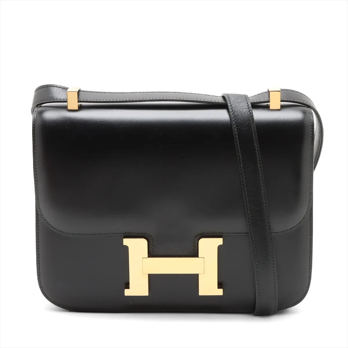 Hermès Constance 24 Box calf Black Gold Metal Fittings Engraving unknown