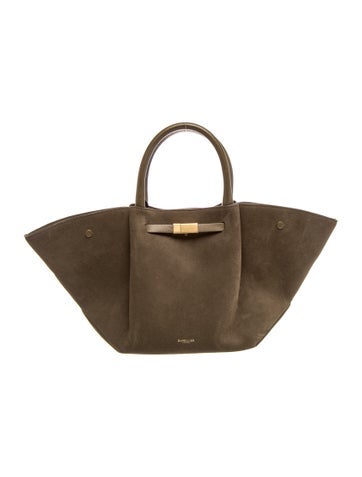 Suede Top Handle Bag