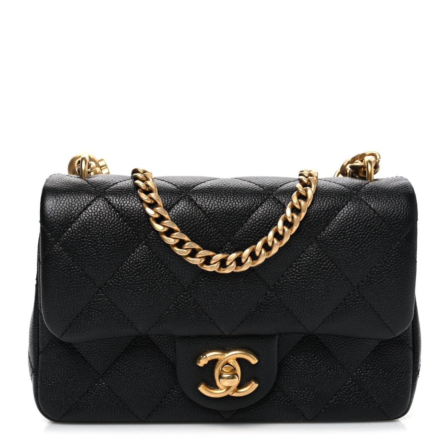 Chanel Caviar Quilted Mini Sweetheart Rectangular Flap Black