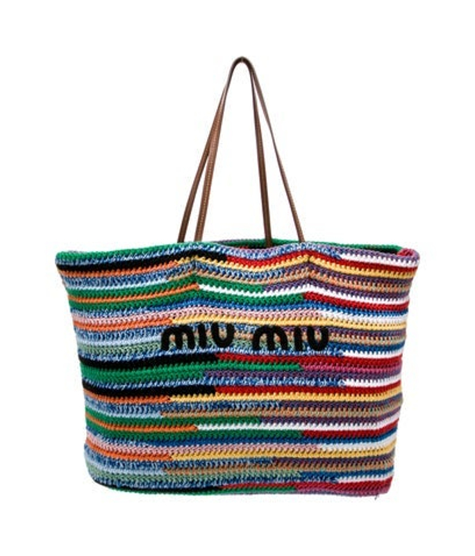 Miu Miu Miu Crochet Logo Tote