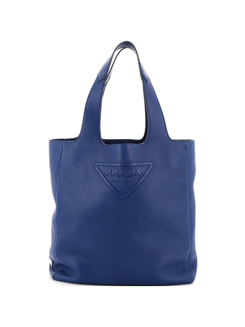 Triangle Logo Open Leather Large tote bag