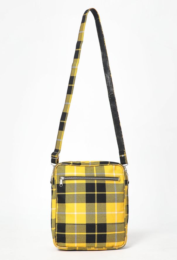 Comme des Garcons Plaid Messenger Bag