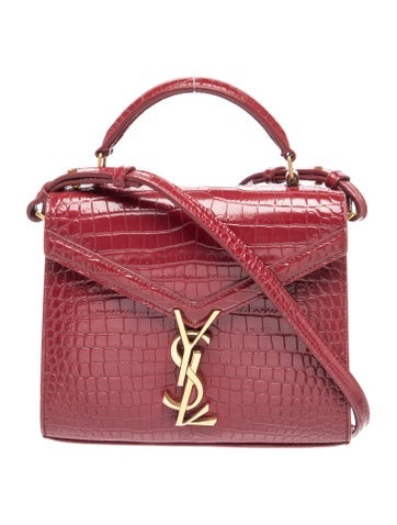 Saint Laurent Embossed Leather Cassandre Mini