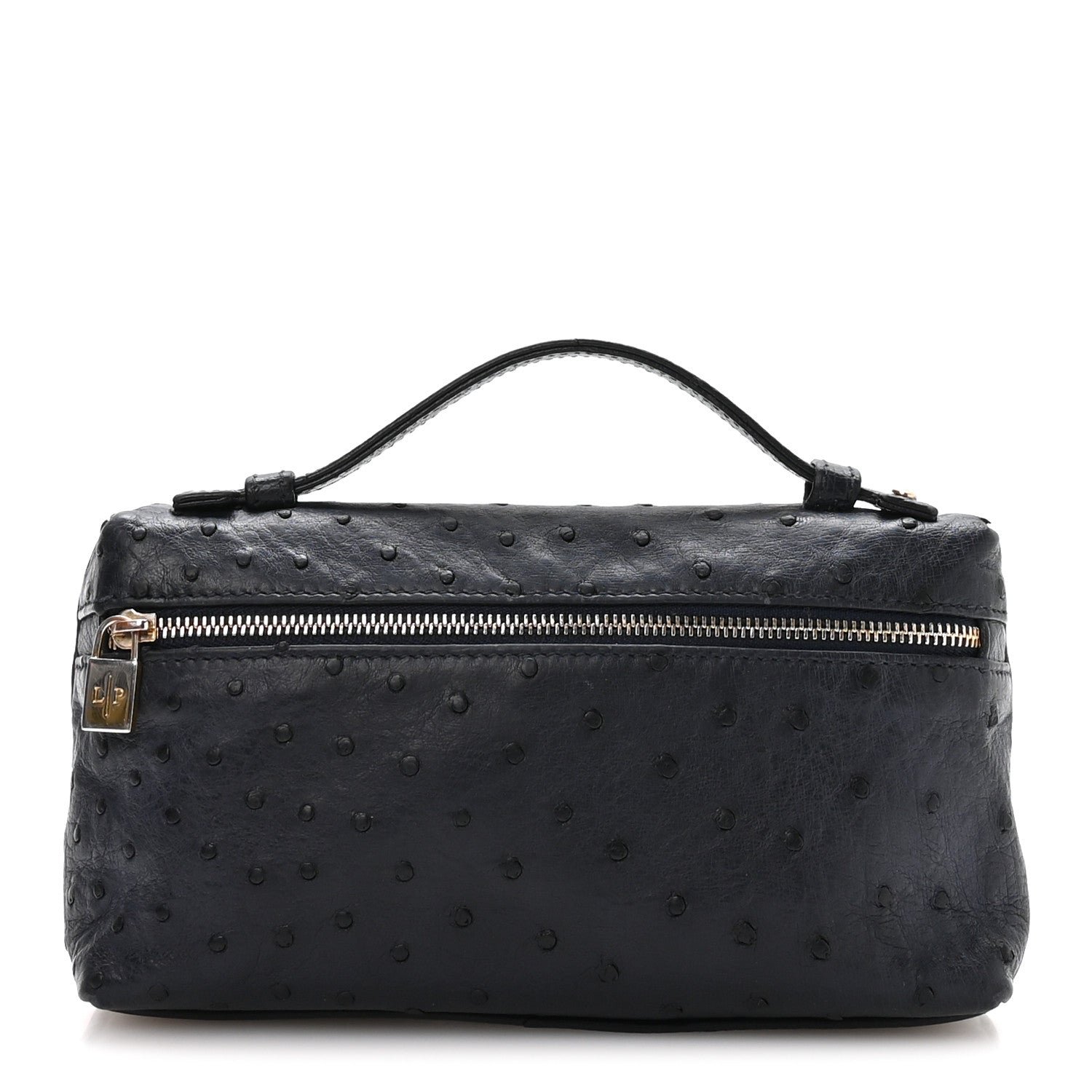 Loro Piana Loro Piana Ostrich L19 Extra Pocket Pouch Blue Navy