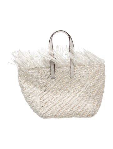 Raffia Top Handle Bag