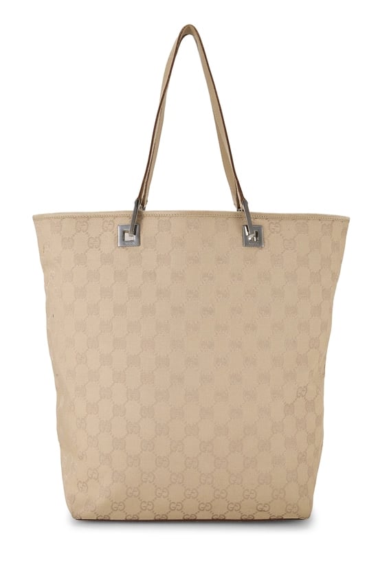 Beige Original GG Canvas Tote Large