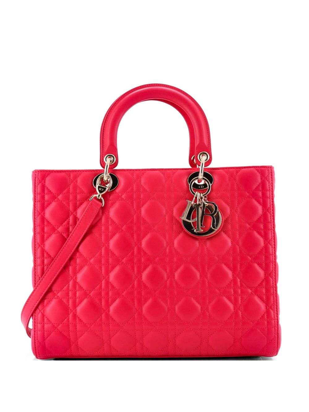 Lady Dior Bag Cannage Quilt Lambskin Large tote bag