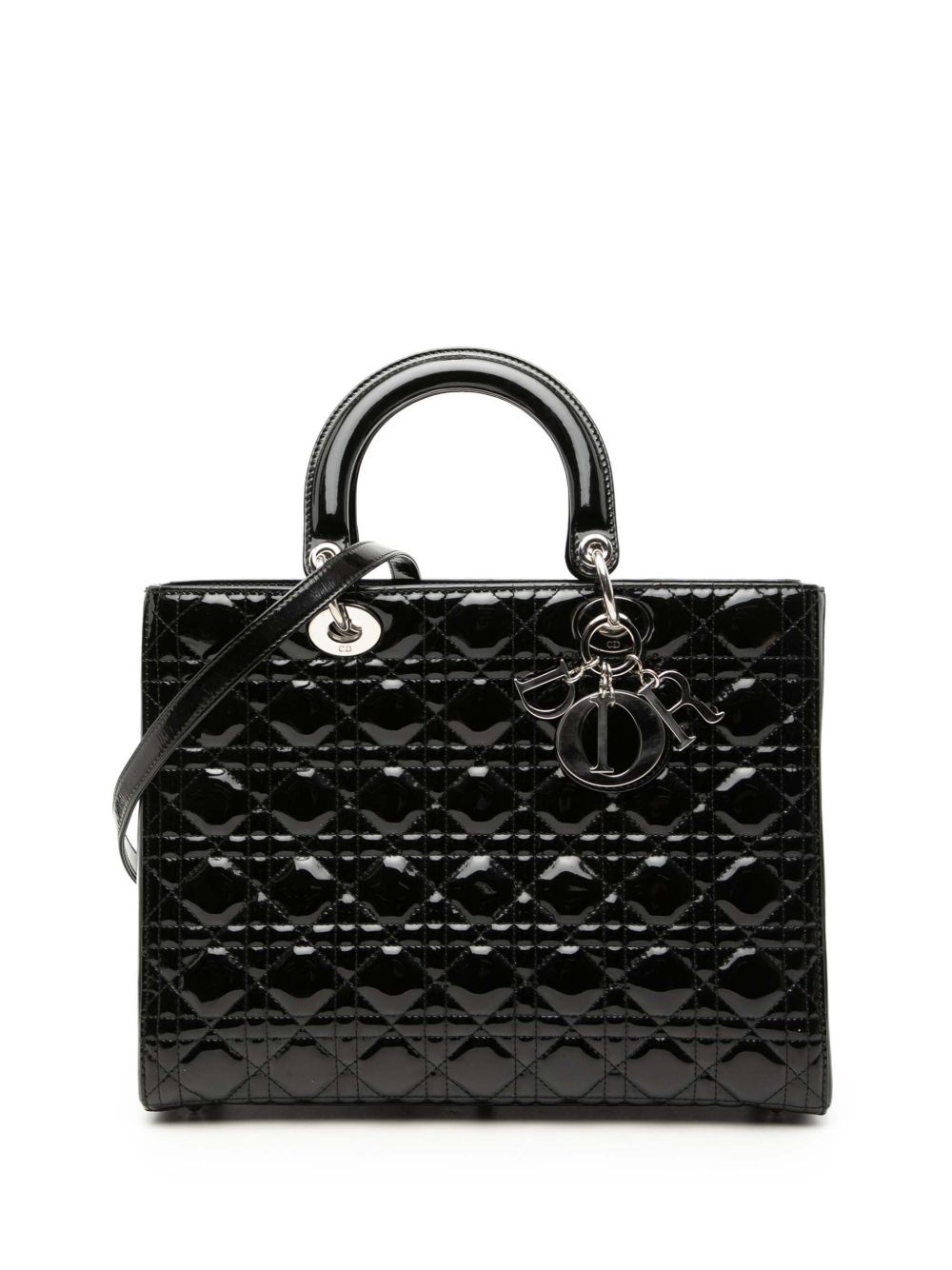 2013 Large Patent Cannage Lady Dior satchel