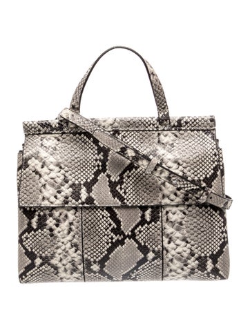Tory Burch Embossed Leather Top Handle Bag