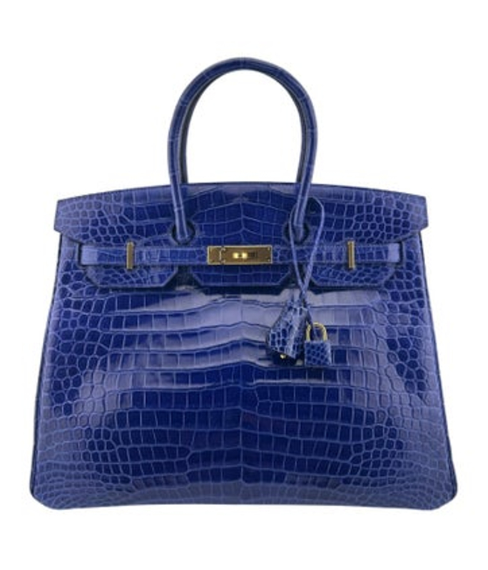 Hermes Shiny Porosus Crocodile Birkin 35