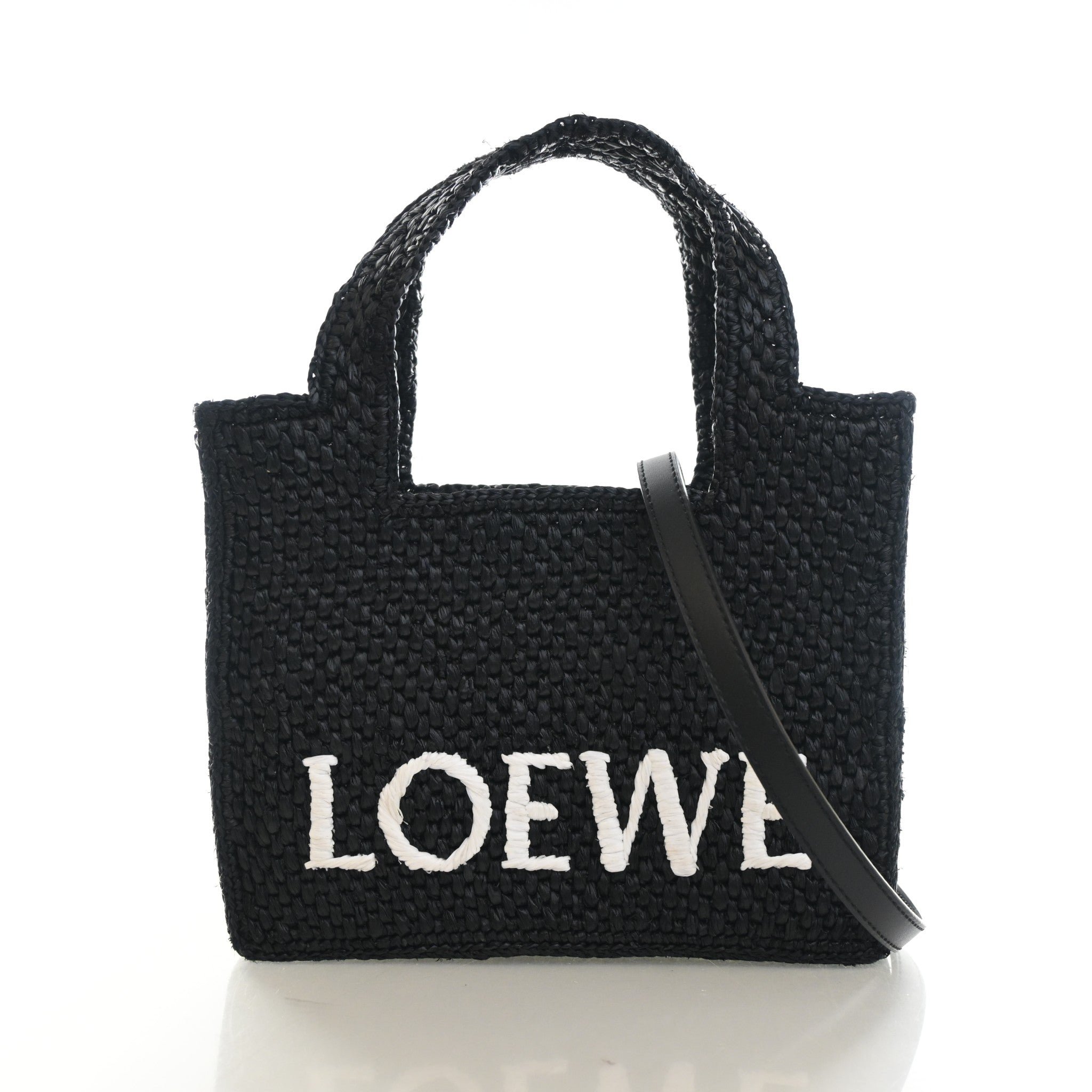 Loewe X Paula's Ibiza Mini Raffia Font Tote