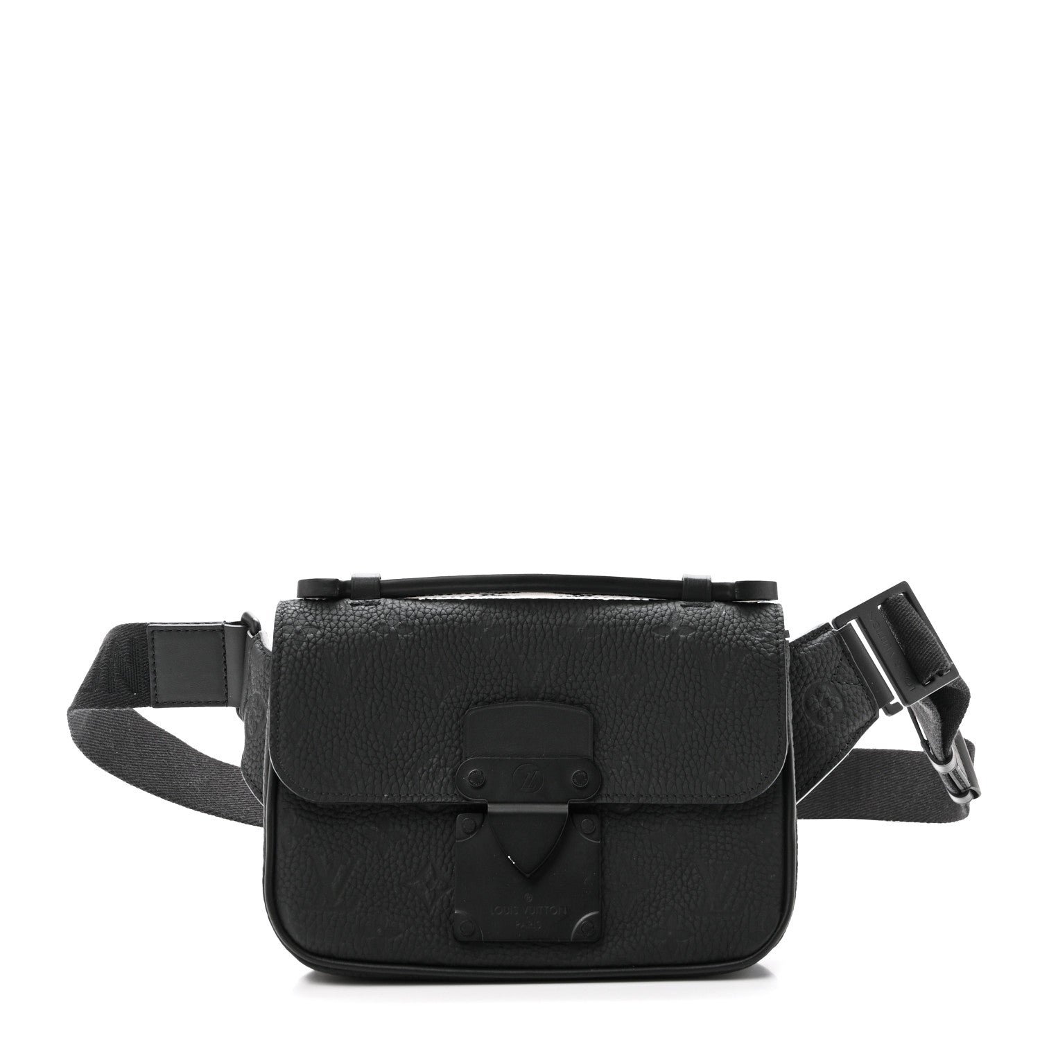 Louis Vuitton Taurillon Monogram S Lock Sling Bag Black