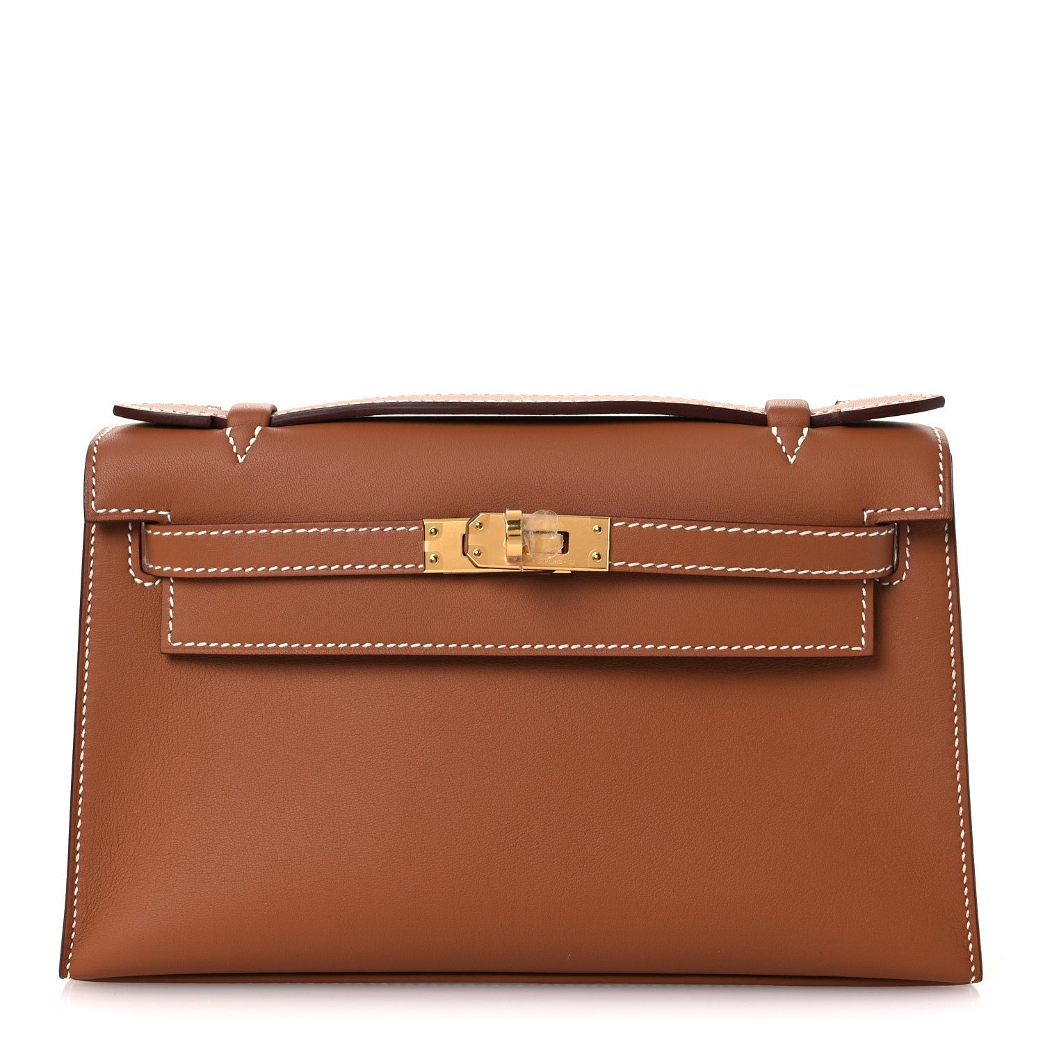 Hermes Swift Kelly Pochette Clutch Gold