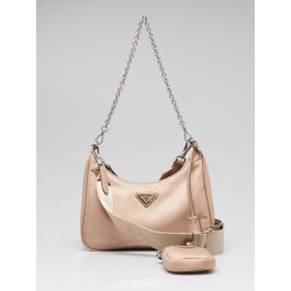 Prada Beige Tessuto Nylon 2005 Re-Edition Shoulder Bag 1BH204