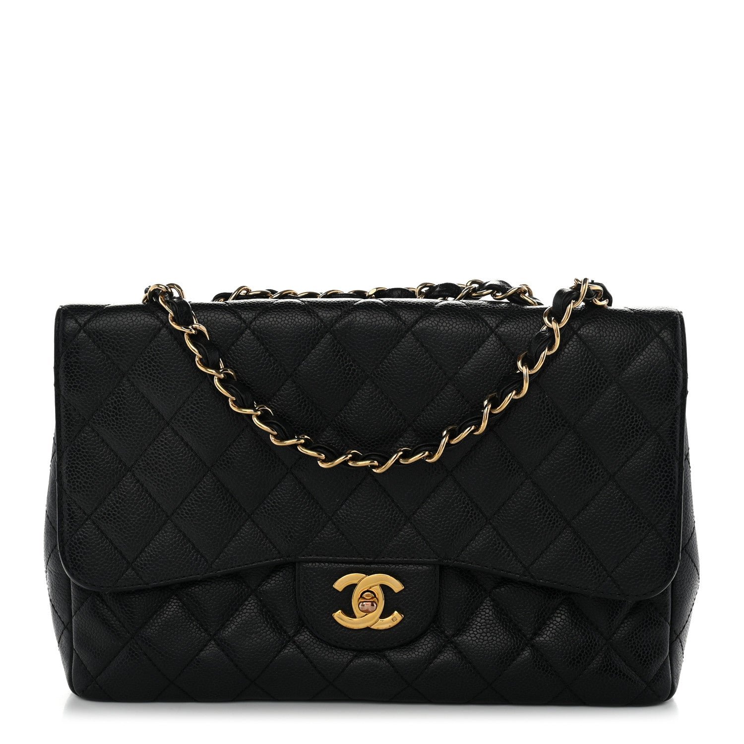 Chanel Caviar Quilted Jumbo Single Flap Black