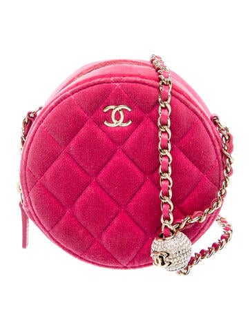 Velvet Pearl Crush Round Bag
