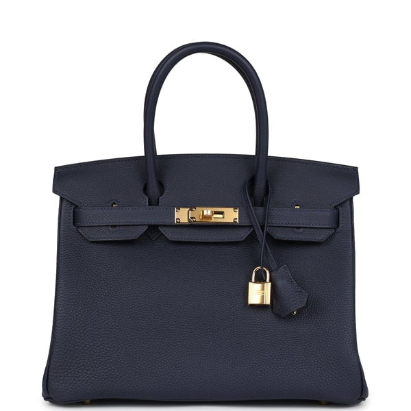 Hermes Hermes Birkin 30 Bleu Nuit Togo Gold Hardware
