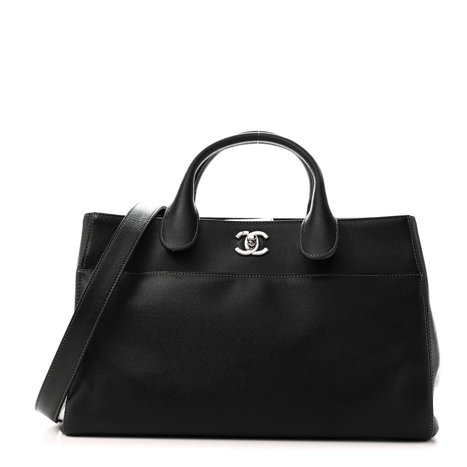 Chanel Caviar Cerf Executive Shopper Tote Black