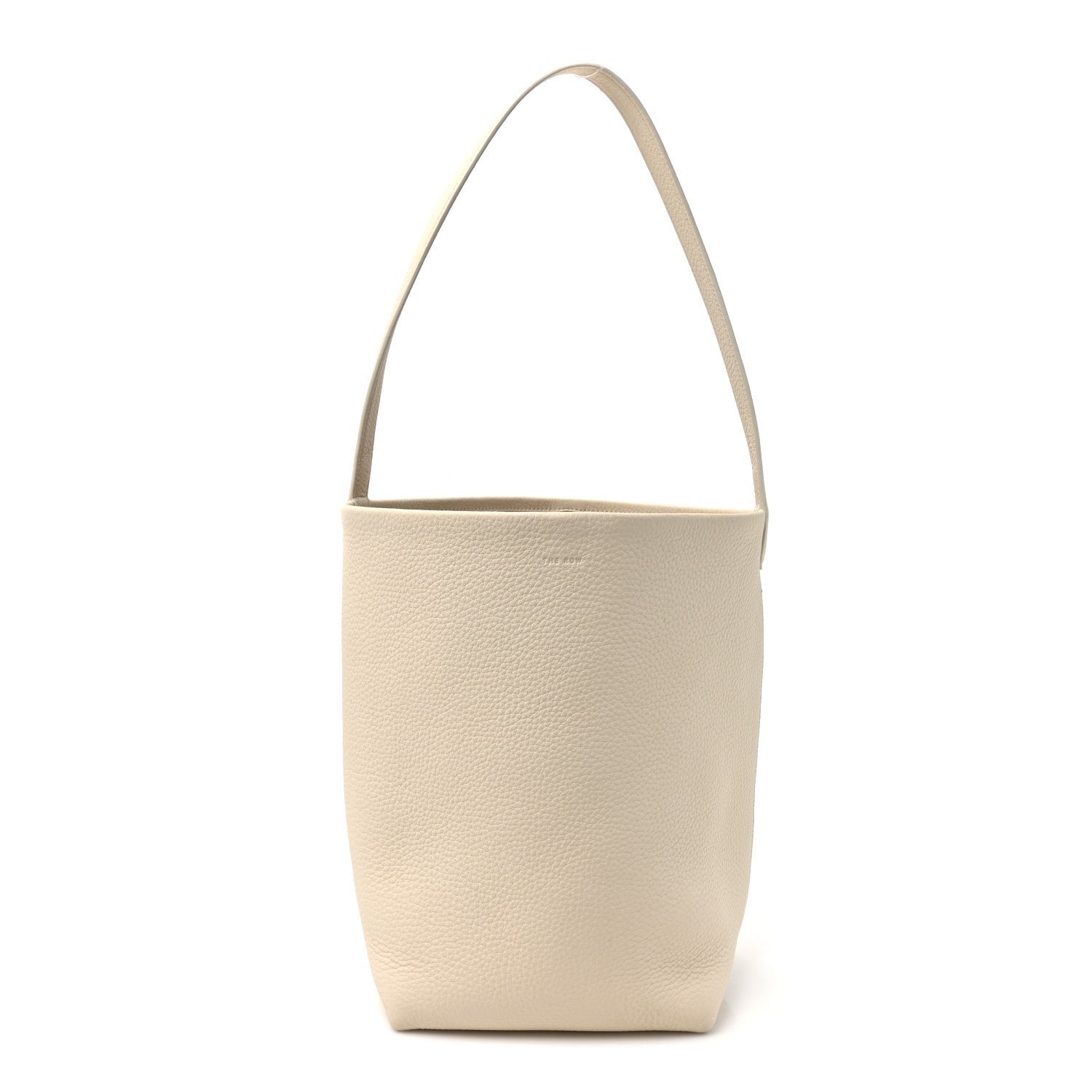 The Row Grained Calfskin Medium N/S Park Tote Ivory