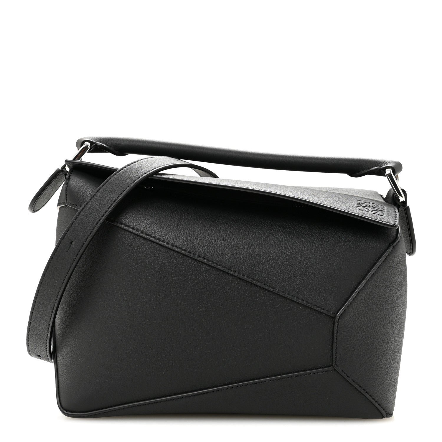 Loewe Calfskin Small Puzzle Edge Bag Black