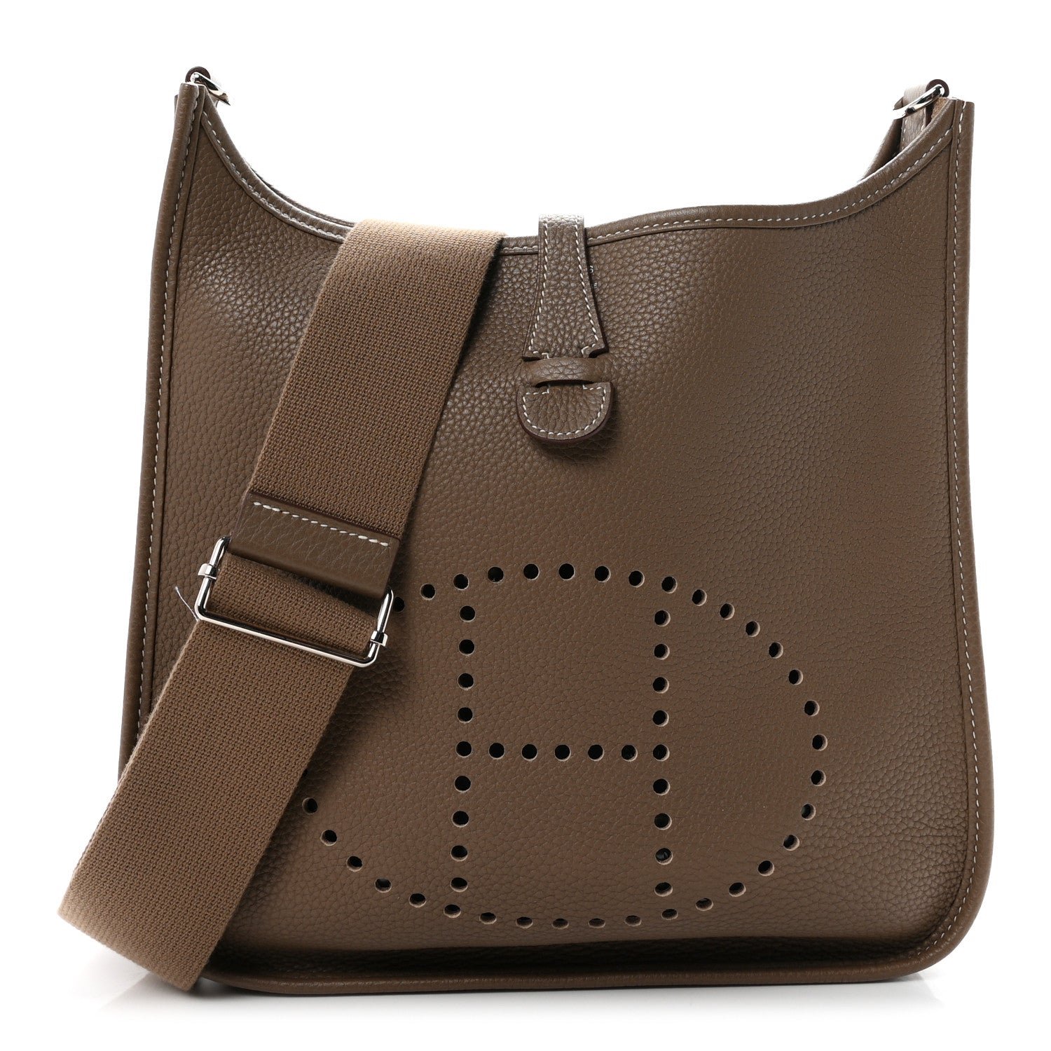 Hermes Taurillon Clemence Evelyne III PM Etoupe