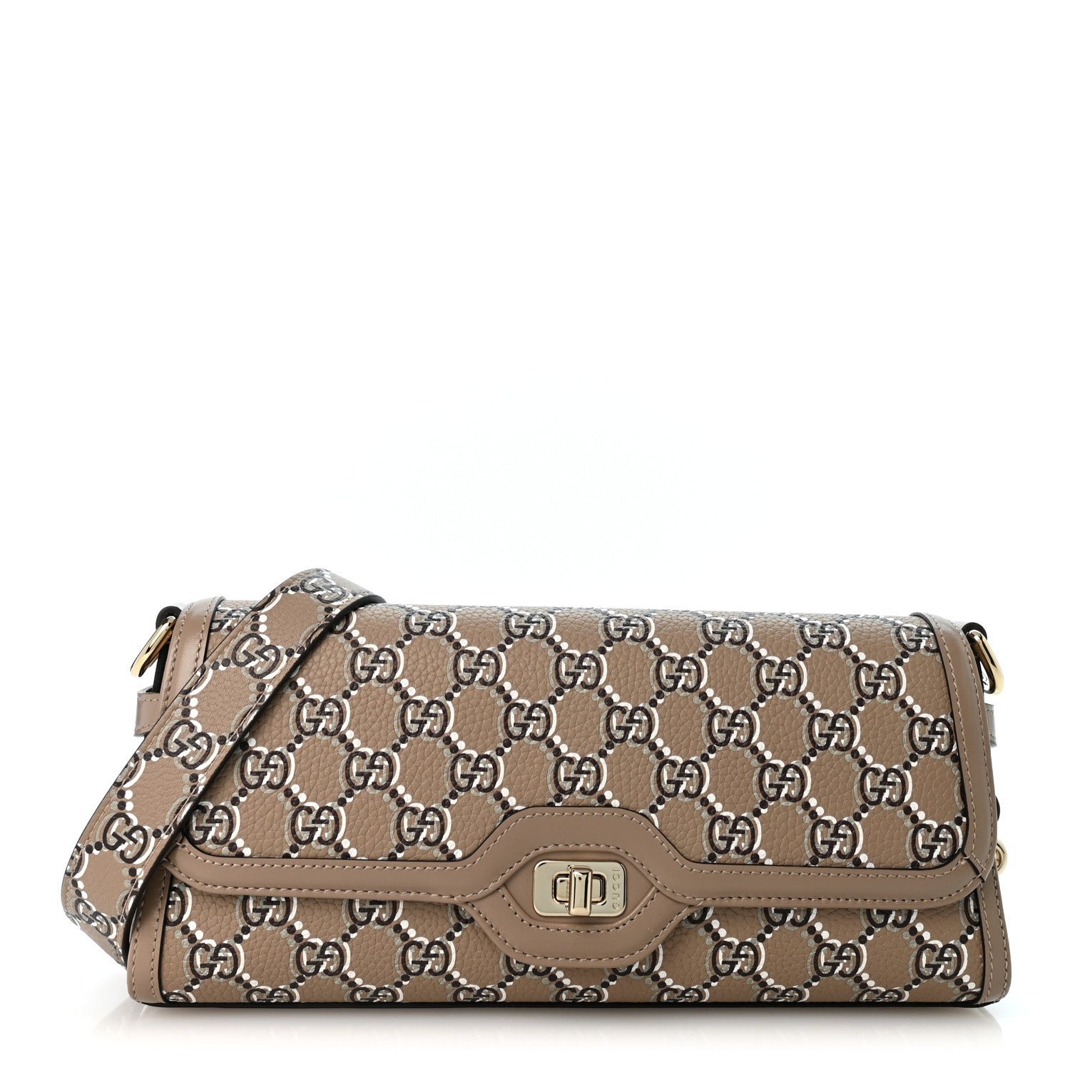 Gucci GG Shadow Monogram Small Luce Shoulder Bag Beige