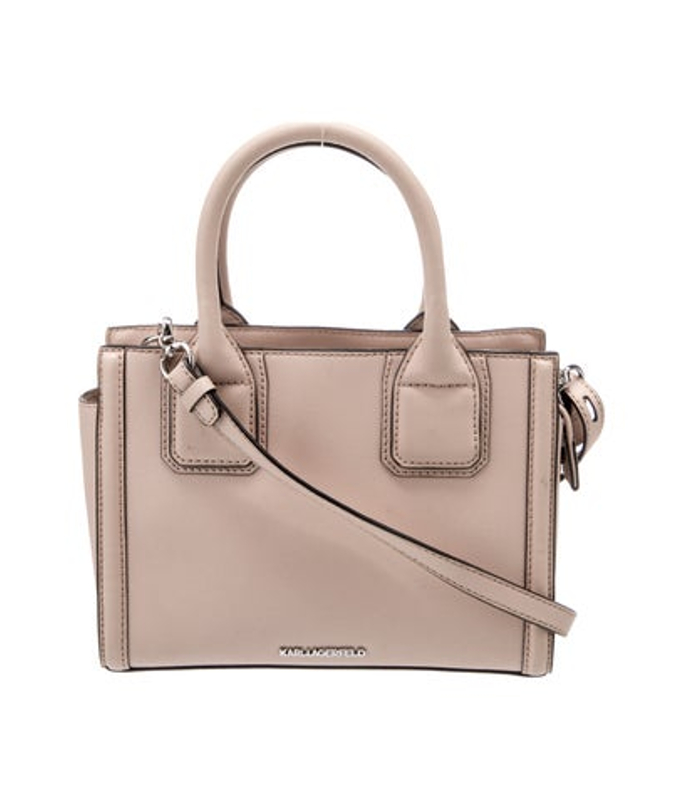 Karl Lagerfeld Lagerfeld Saffiano Leather Top Handle Bag