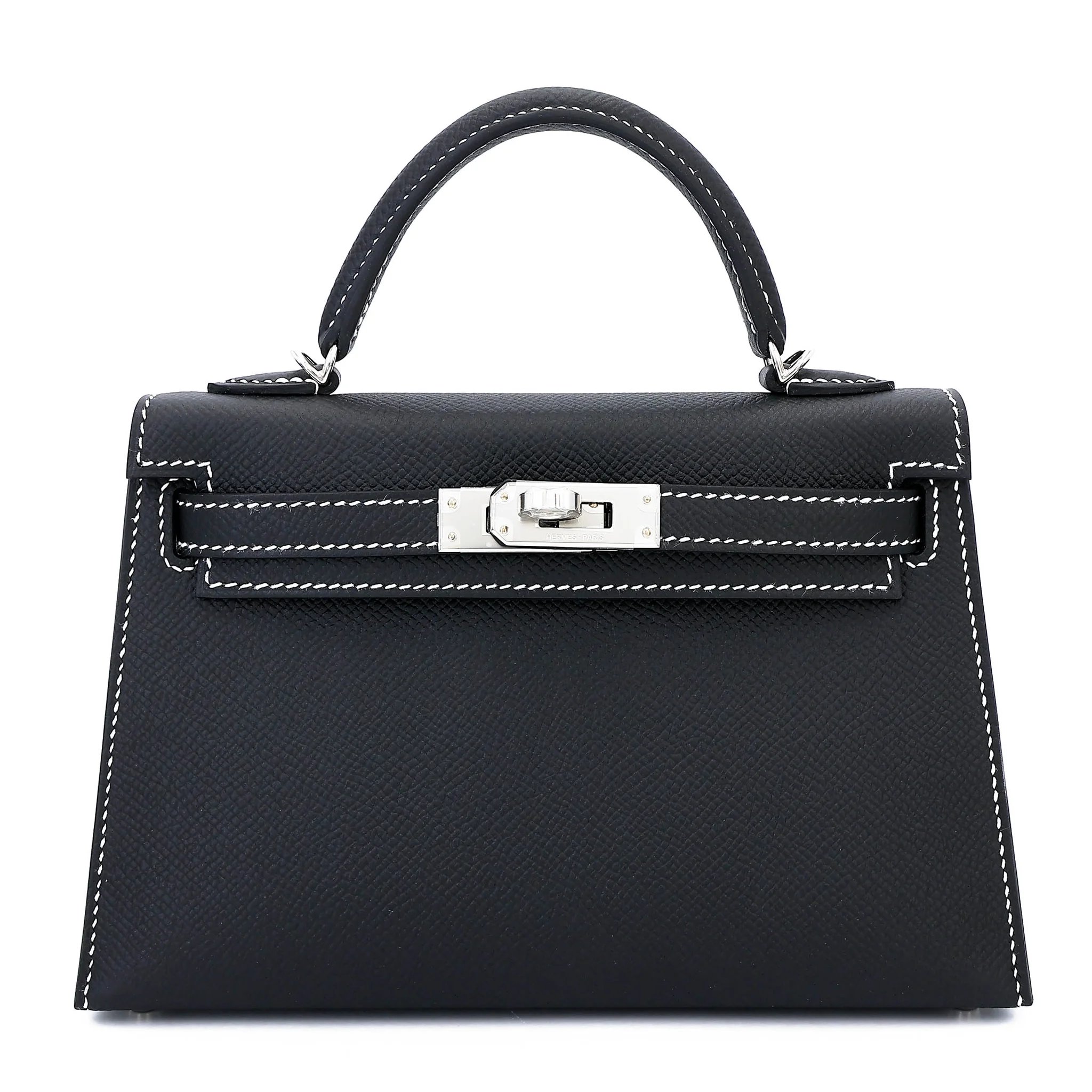 Brand New ( Rank N ) HERMÈS Special Order Mini Kelly II HSS Noir (89) Epsom Palladium hardware G (2026)