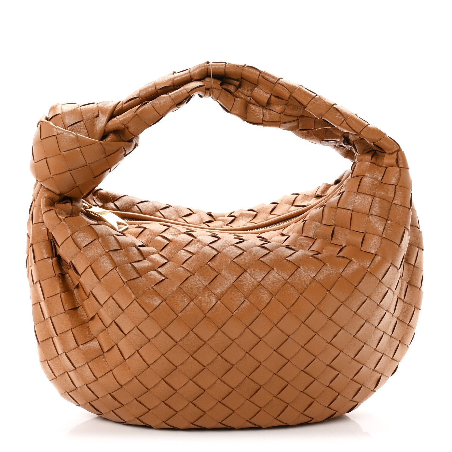 Bottega Veneta Nappa Intrecciato Teen Jodie Hobo Caramel